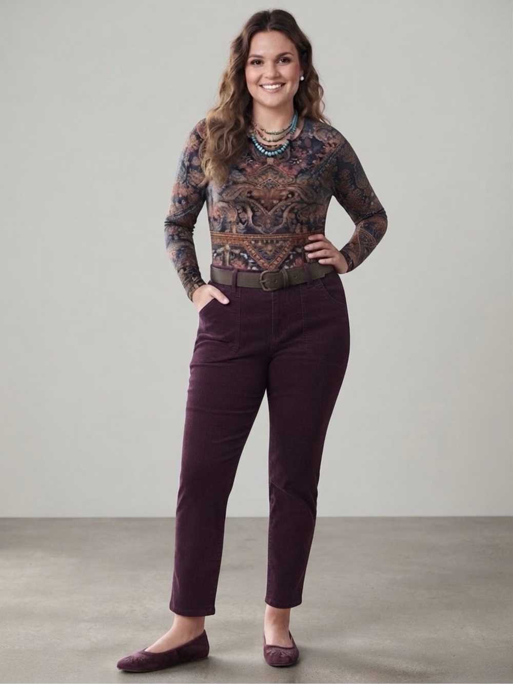 Democracy “Ab” solution Skyrise Relaxed Straight Leg Corduroy Pant